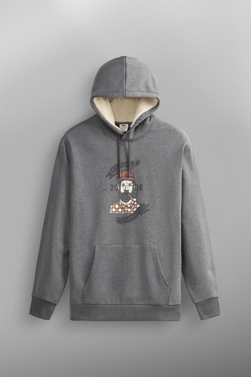 Chuchie plush hoodie MSW417 DARK GREY MELANGE PICTURE 
