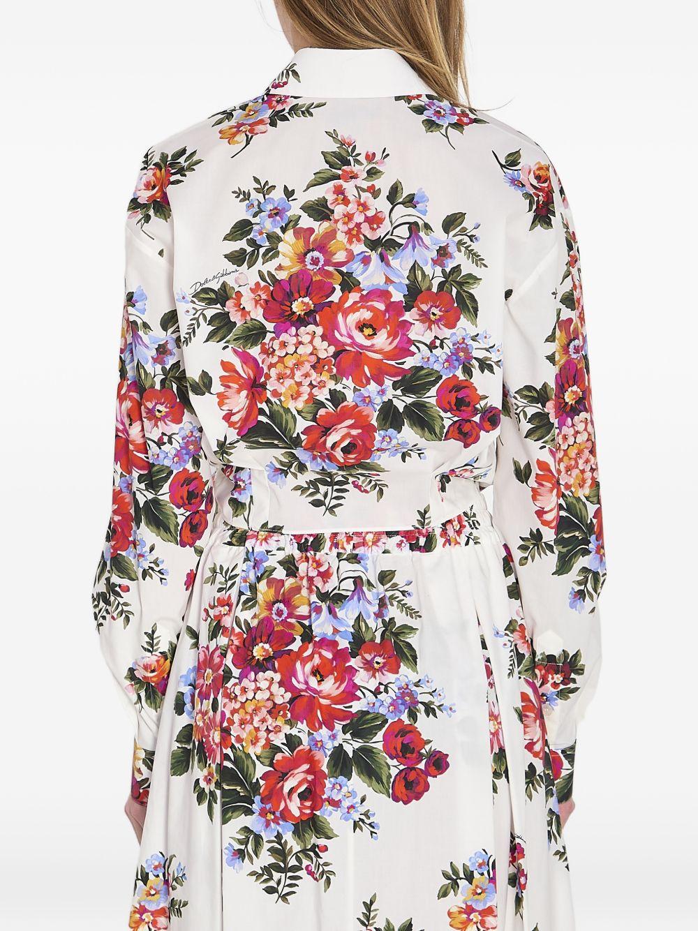 Flower bouquet-print cotton shirt F5T76T HS5UUHA5ZO DOLCE & GABBANA 