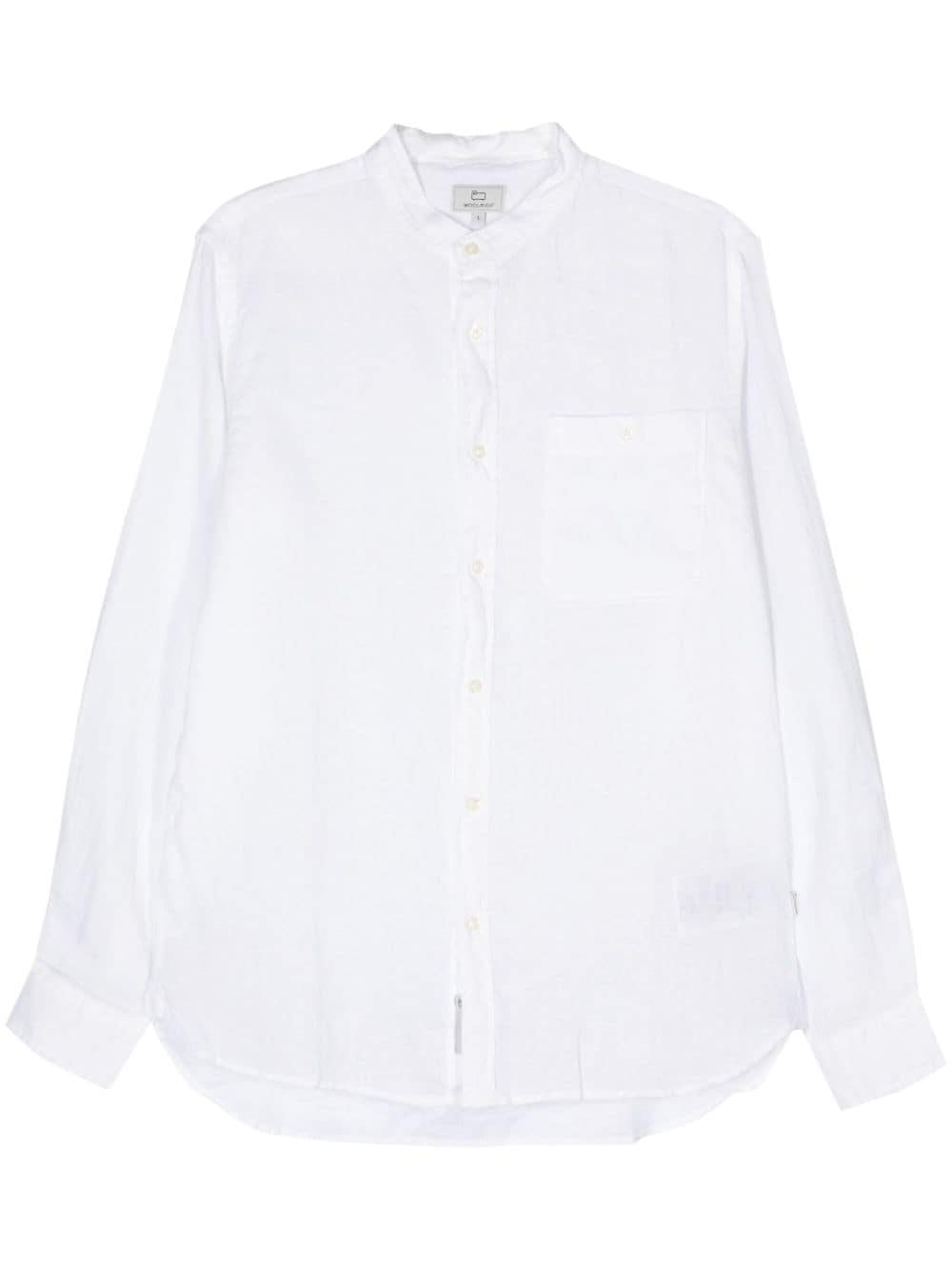 Long-sleeve linen shirt CFWOSI0105MRUT3372 8041 WOOLRICH 