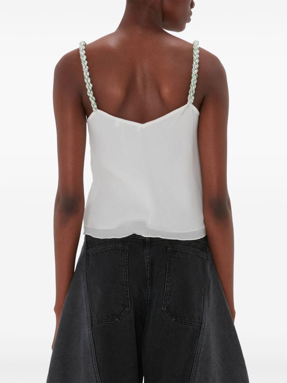 Tassel-strap V-neck top<BR/><BR/><BR/> TP0339 PG1647002 JW ANDERSON 