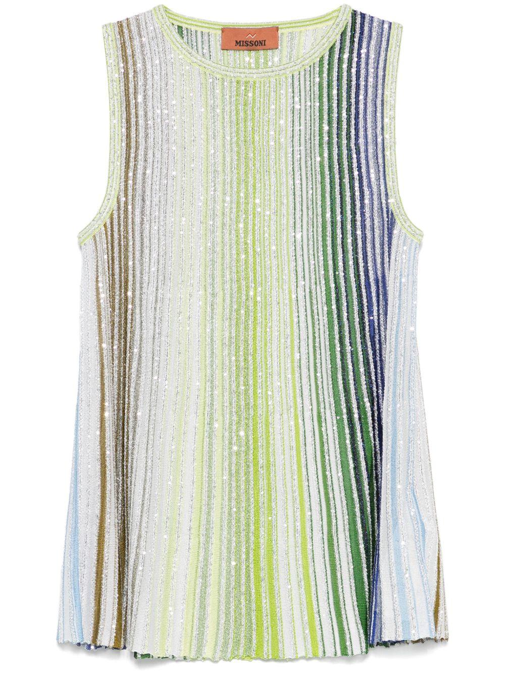 Striped sequins top<BR/><BR/> DS25SK0U BK042DSM9N9 MISSONI 