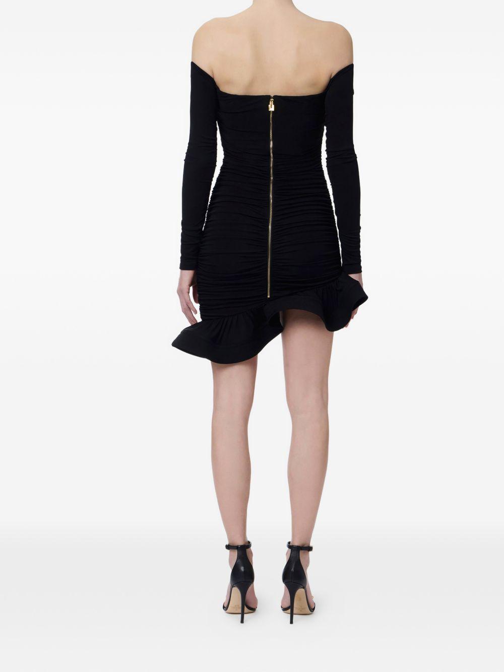 Mini dress in crepe jersey with ruffle AB88062E2 110 ELISABETTA FRANCHI 