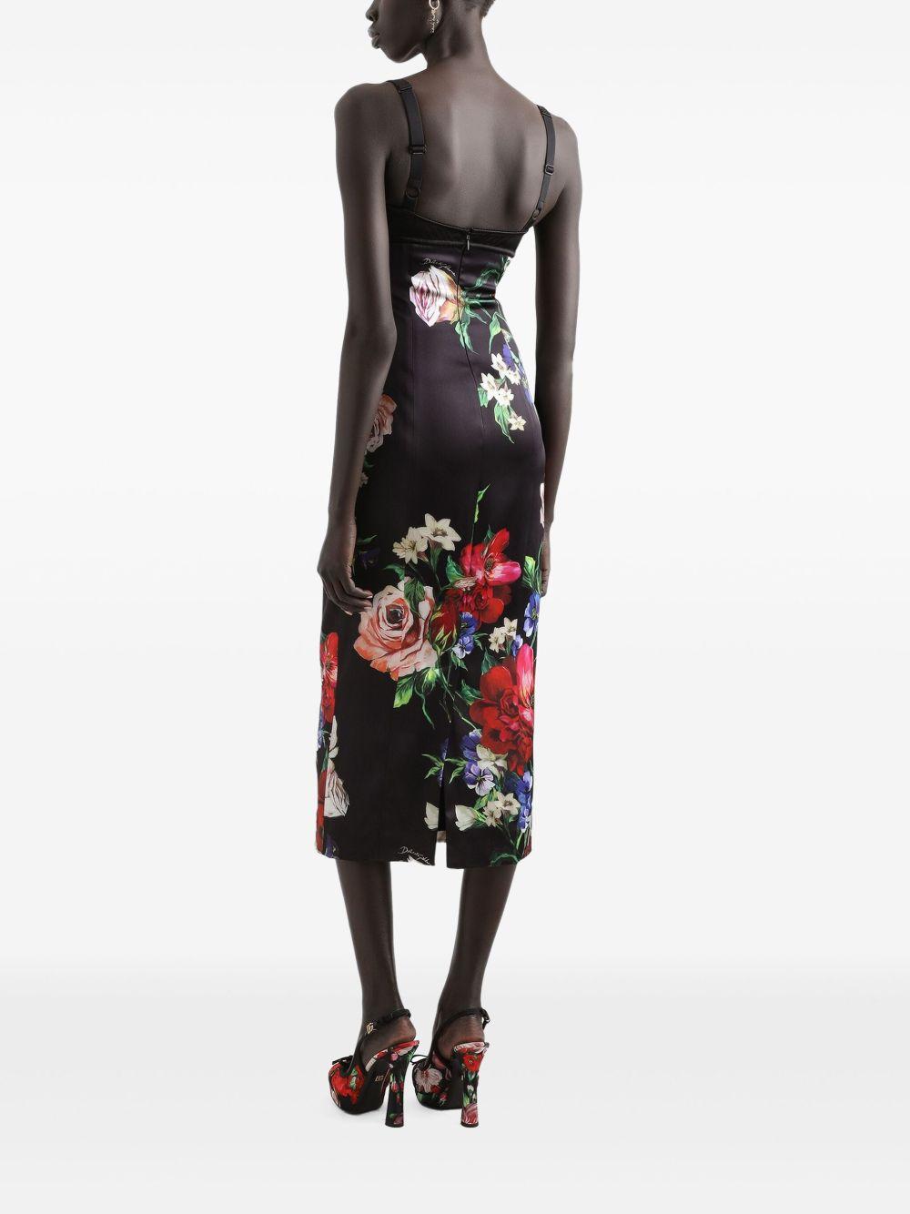Satin slip dress with bra detail and floral print F6TTXT FSIB5HN5PR DOLCE & GABBANA 