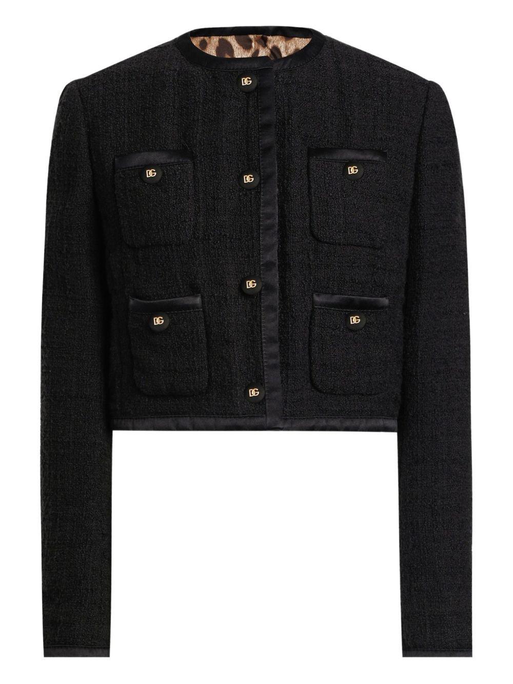 Cotton and viscose blazer with animal print lining F27GOT GDDBZN0000 DOLCE & GABBANA 