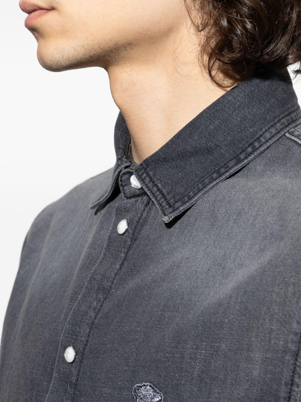 Lightweight Denim Shirt 1020701 1A168081D980 VERSACE 