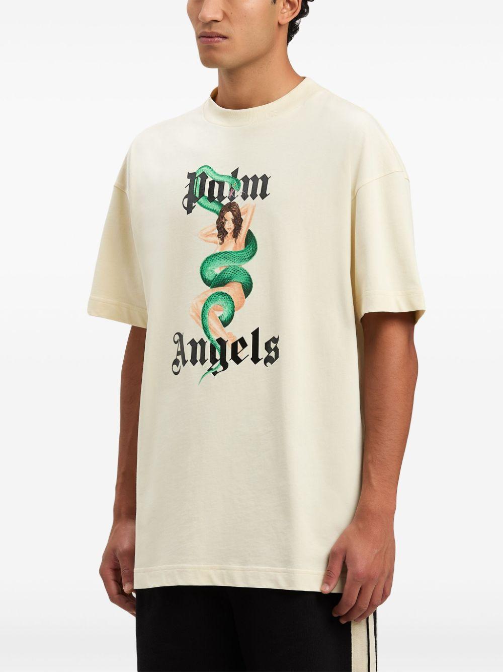 Ivy Pin Up T-shirt<BR/><BR/><BR/> PMAA001S25JER007 0B10 PALM ANGELS 