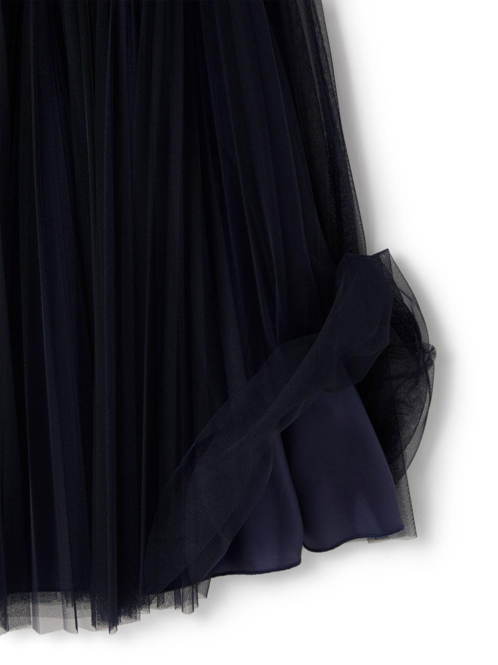 Glitter-waistband tulle skirt<BR/><BR/><BR/><BR/> A24GN228H0018 497 IL GUFO 