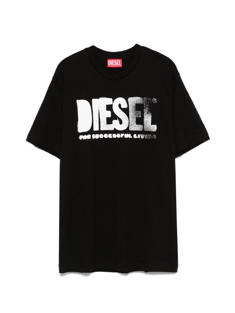 T-shirt with gradient print J02587 0GRAIK900 DIESEL KIDS 