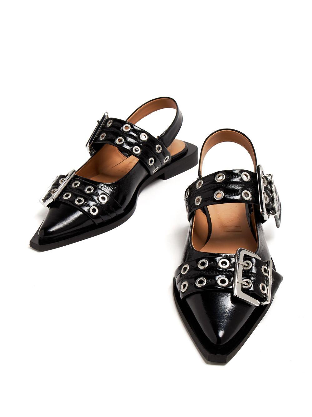 Feminine Buckle Ballerinas S2730 099 GANNI 
