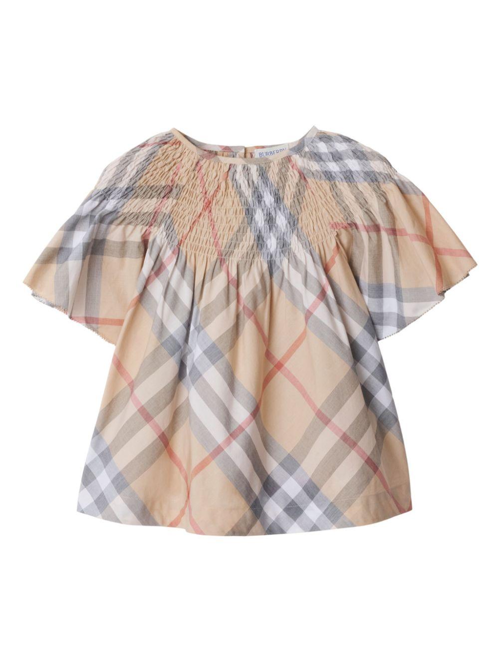 Check cotton top<BR/><BR/><BR/><BR/> 8100059 A2205 BURBERRY KIDS 