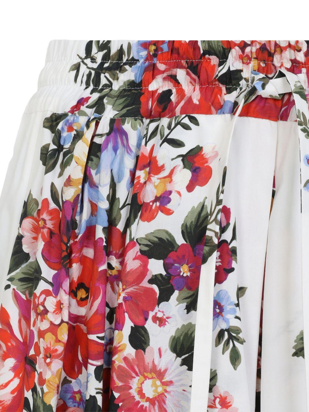 Rose bouquet-print midi skirt F4DC7T HS5UUHA5ZO DOLCE & GABBANA 