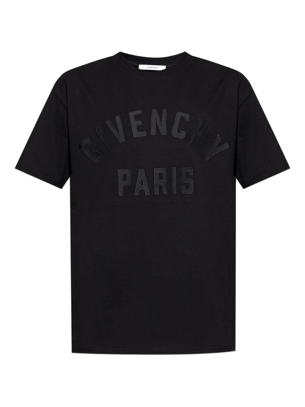 T-shirt with GIVENCHY Paris embroidery BM71NK3YRS 001 GIVENCHY 