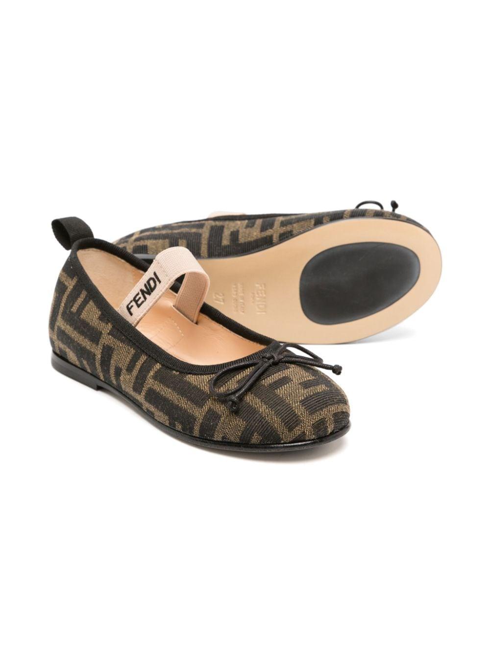 Signature FF-pattern ballerina JFR376 AQ75F1NJB FENDI KIDS 