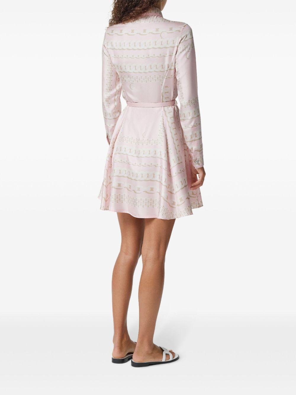 Printed silk mini dress<BR/><BR/><BR/> 1018933 1A136385PC60 VERSACE 