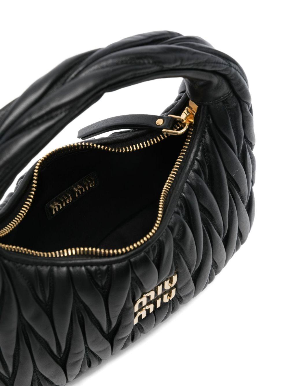 Wander matelassé nappa leather hobo bag 5BC125AN88 V-OOYF0002 MIU MIU 