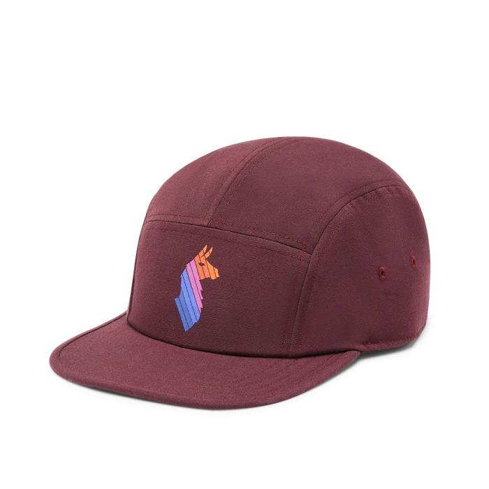 Five panel hat Llama Stripes WINE COTOPAXI 