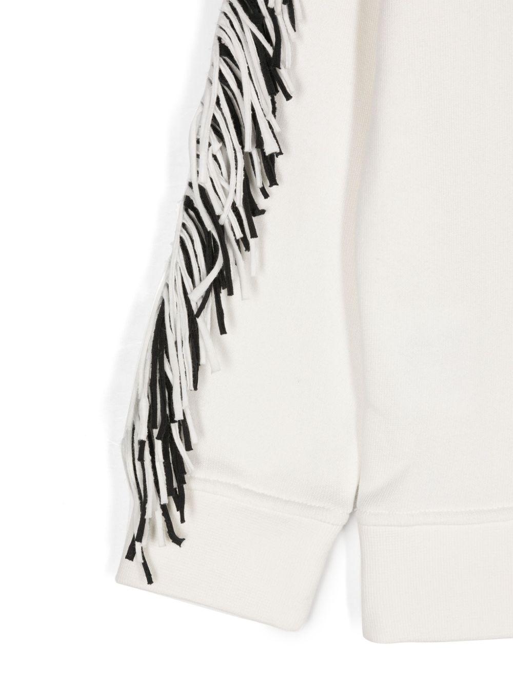 Sweatshirt with star print and fringes TV4D00 Z0453101 STELLA McCARTNEY KIDS 