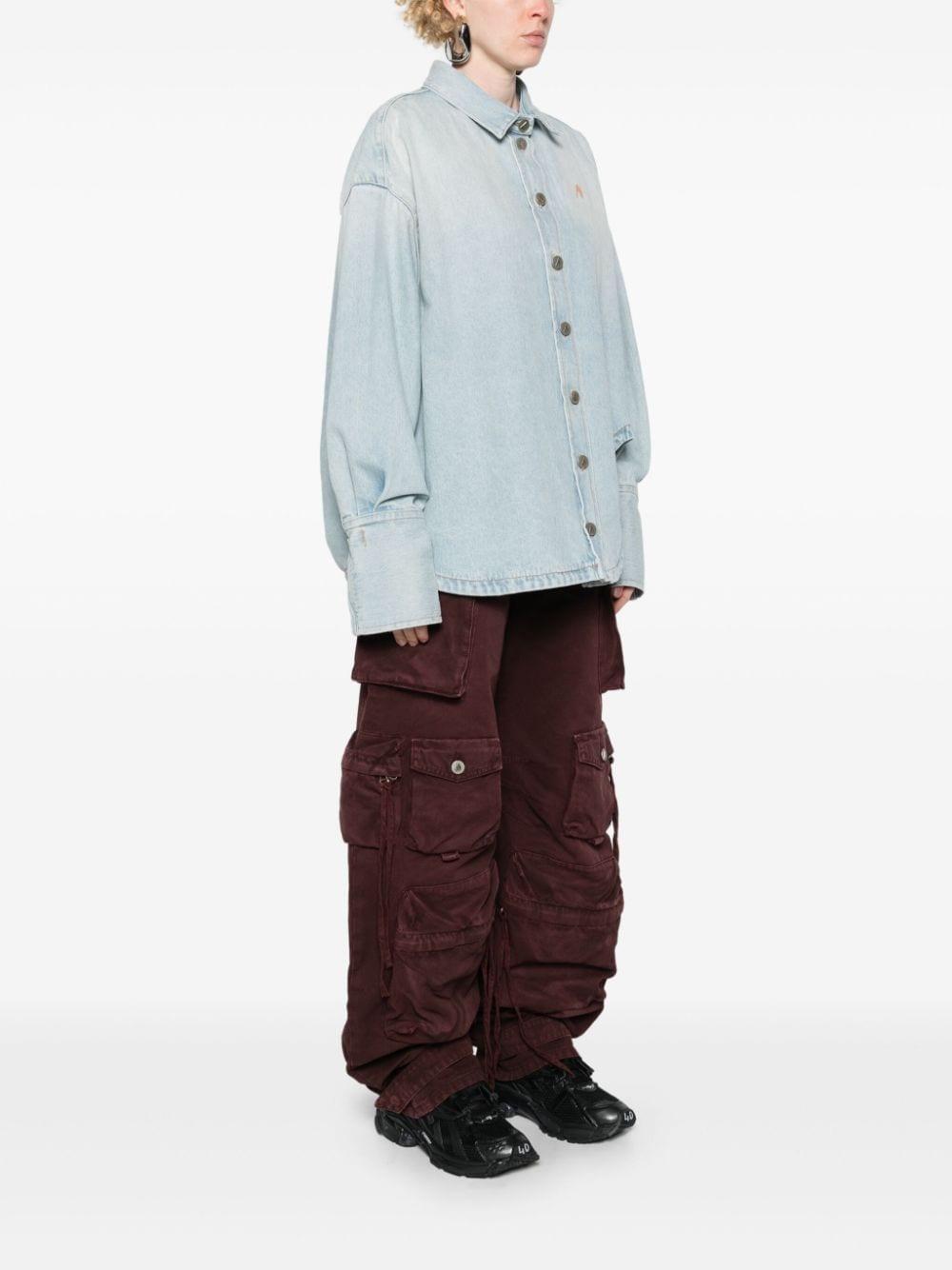 Spread-collar denim coat<BR/><BR/><BR/> 247WCB68 D049176 THE ATTICO 