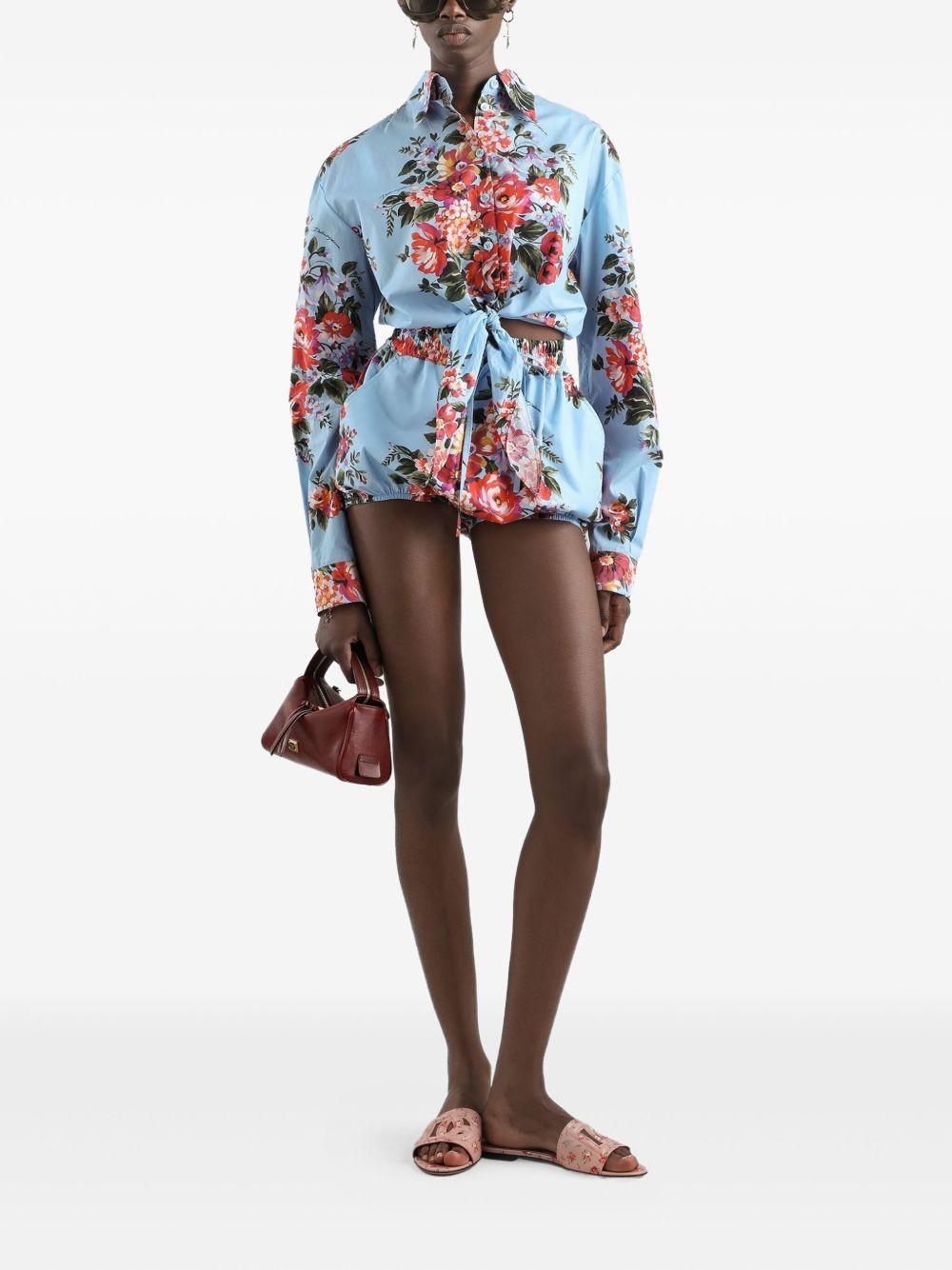 Flower bouquet-print cotton shirt F5T76T HS5UUHC5ZO DOLCE & GABBANA 