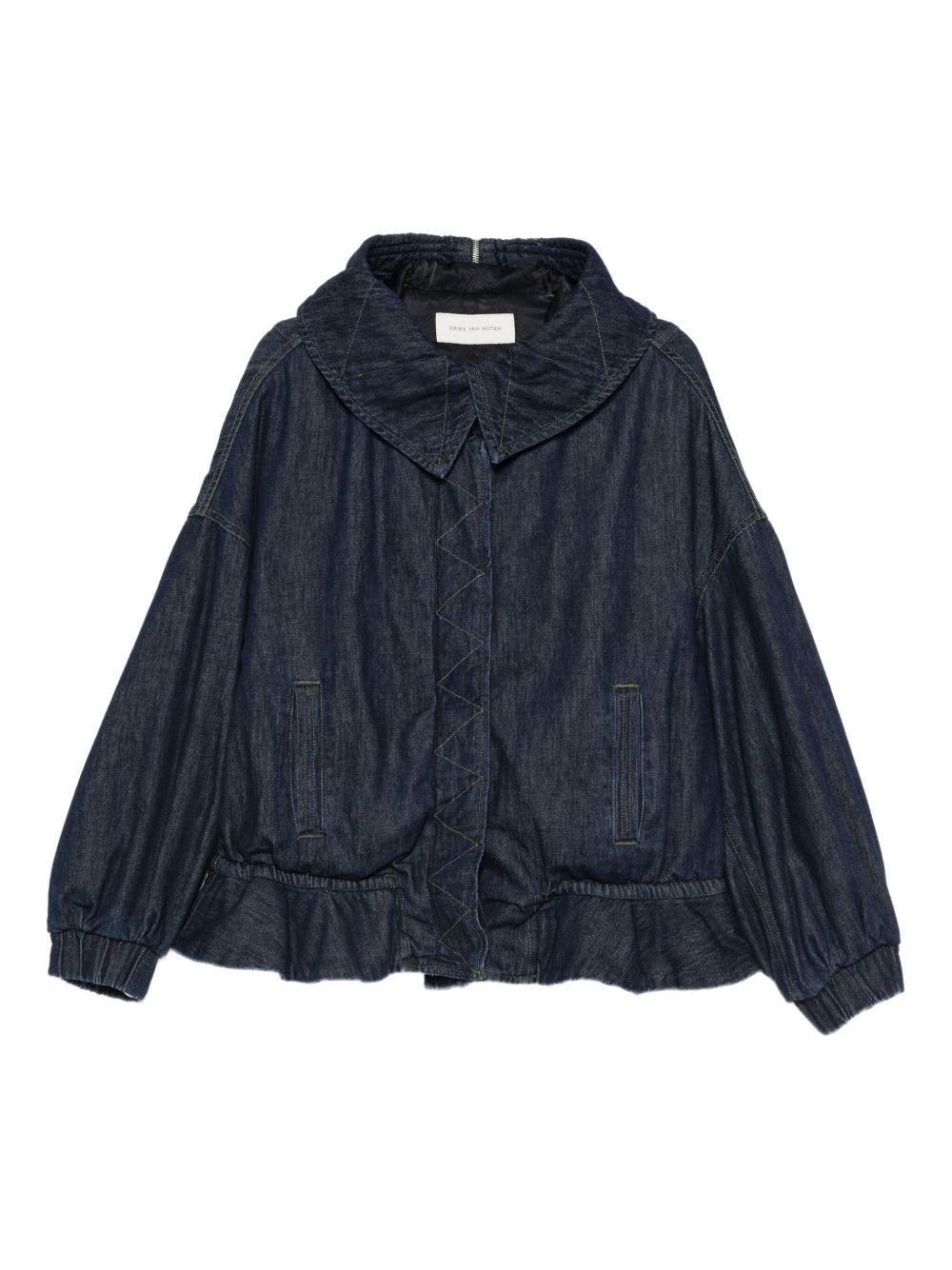 Jacket with hood and ruffles 010537 2381507 DRIES VAN NOTEN 