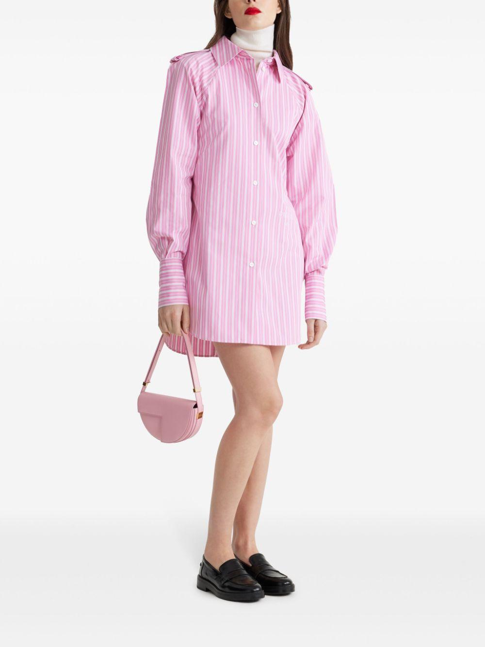 Pink striped mini shirt dress<BR/><BR/><BR/> DR1530190 5063 PATOU 