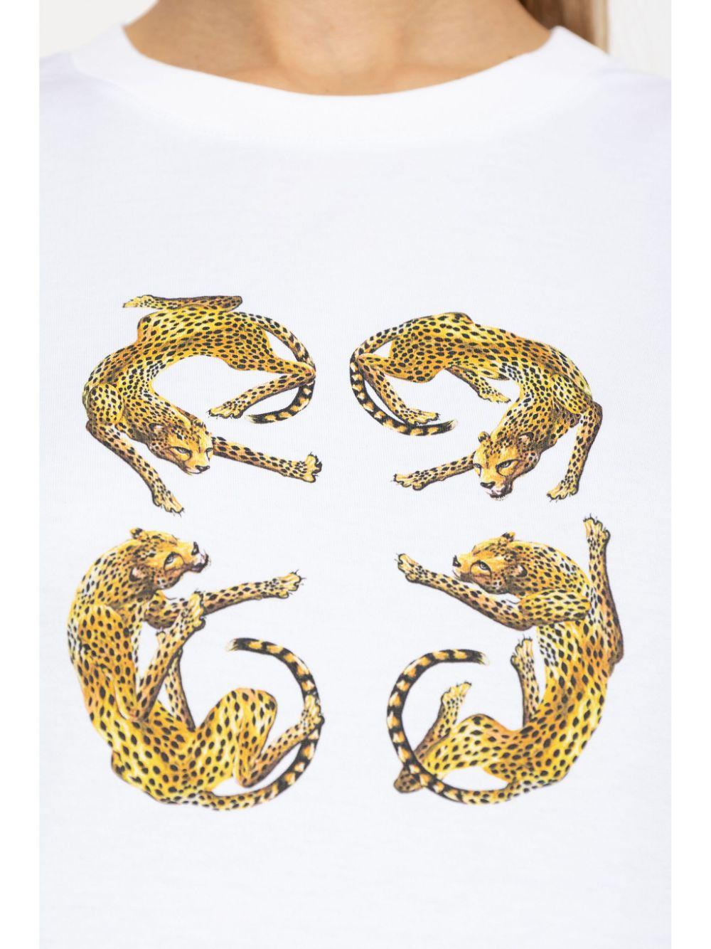 4G leopard-print t-shirt<BR/><BR/> BW70EKP6YX 100 GIVENCHY 