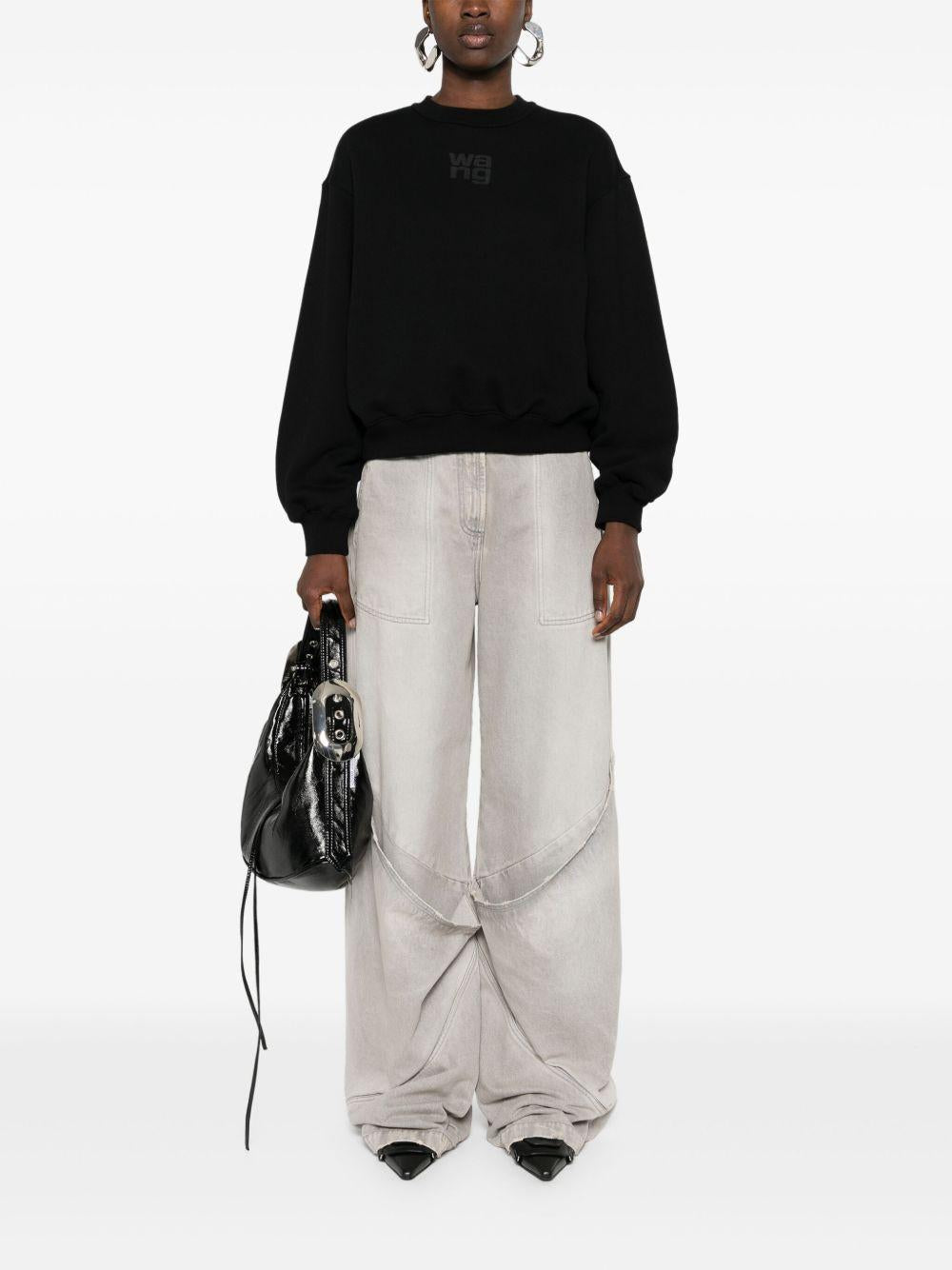 Logo-embossed cotton sweatshirt 4CC3241508 001 ALEXANDER WANG 