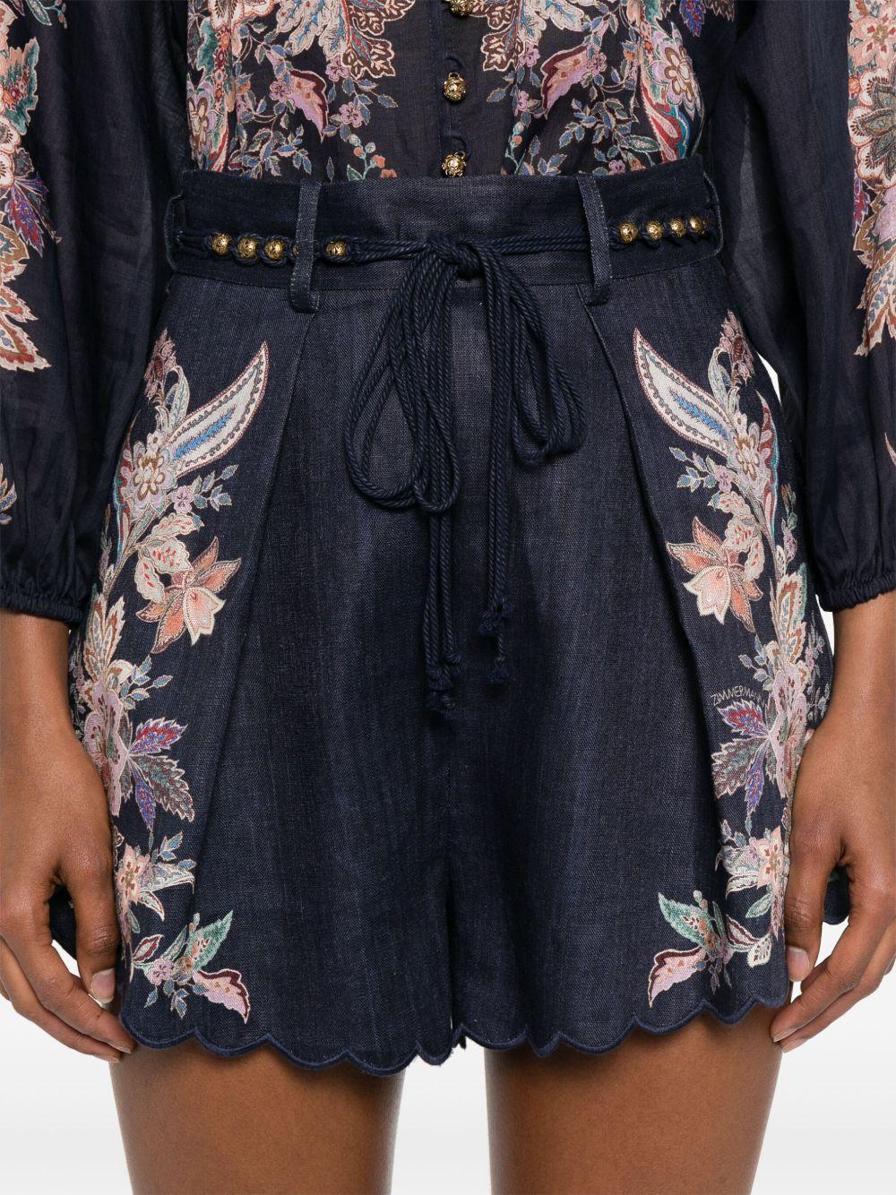 Floral print shorts 4558ASS251 NAVMLTPAI ZIMMERMANN 