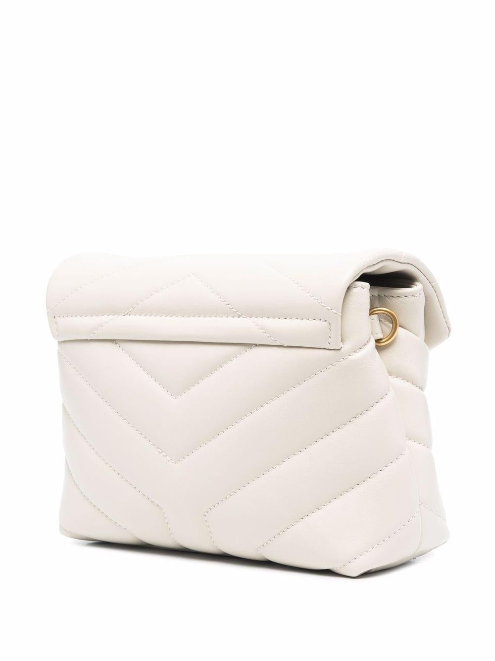 White leather logo-plaque quilted crossbody bag 678401DV707 9207 SAINT LAURENT 