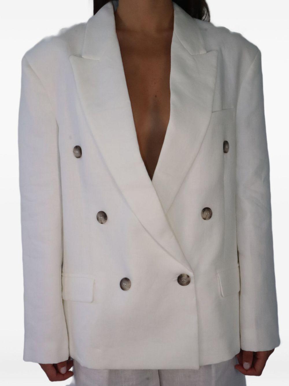 SUMMER DOUBLE-BREASTED BLAZER TD1936 BIANCO VICOLO 