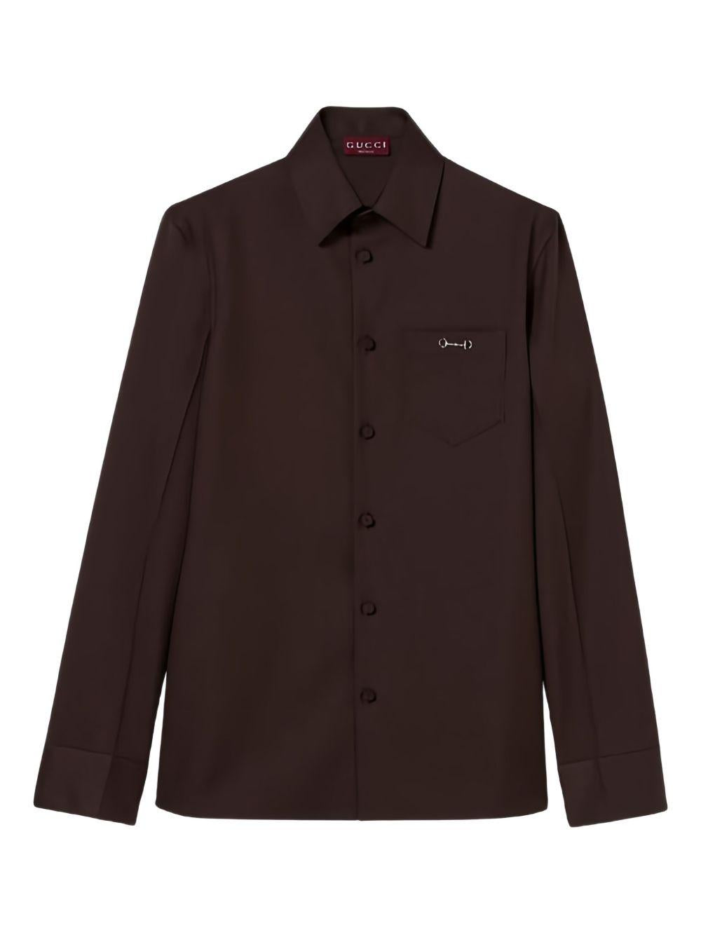 Polyester twill shirt with Horsebit 841624 ZAT432518 GUCCI 