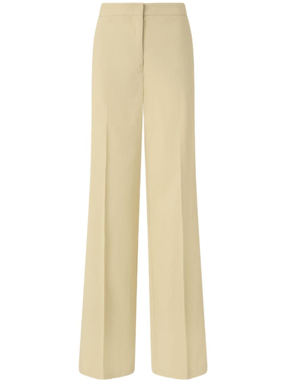 Stretch linen pleated trousers 104929 A0IMC23 PINKO 