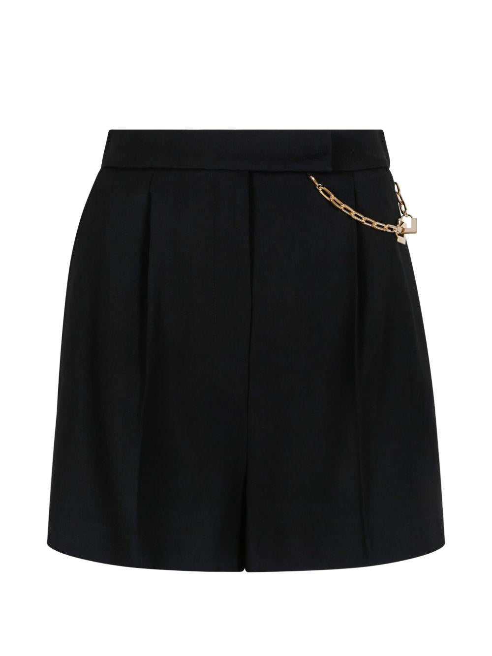 Gabardine shorts with jewel logo SH00561E2 110 ELISABETTA FRANCHI 