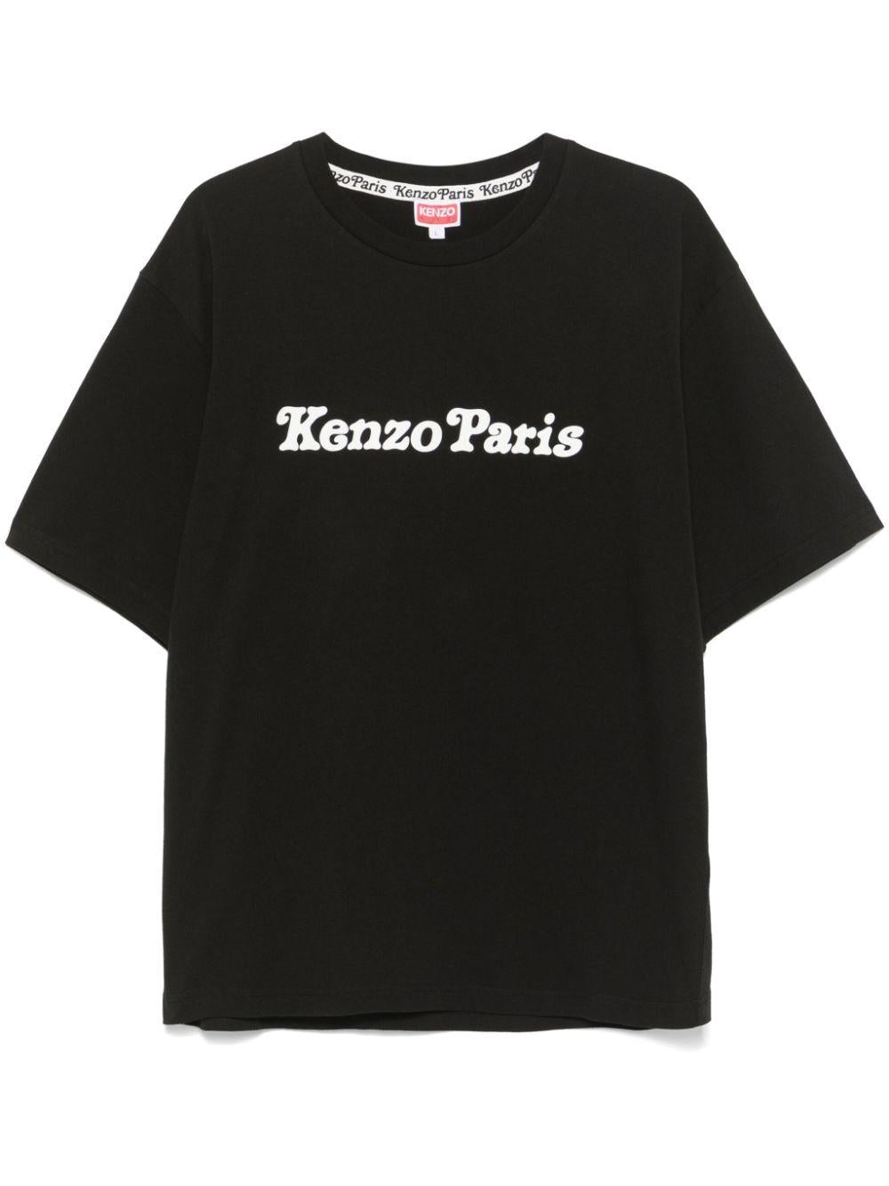 x Verdi logo-print T-shirt<BR/><BR/><BR/> FF58TS4814SG 99J KENZO 