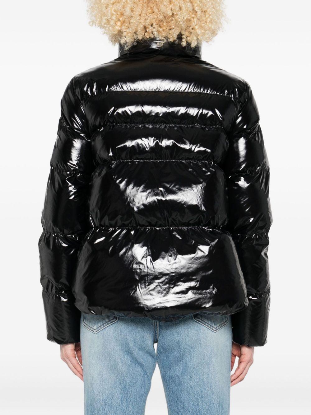 Padded crystal nylon pea coat 101598 A2P7Z99 PINKO 