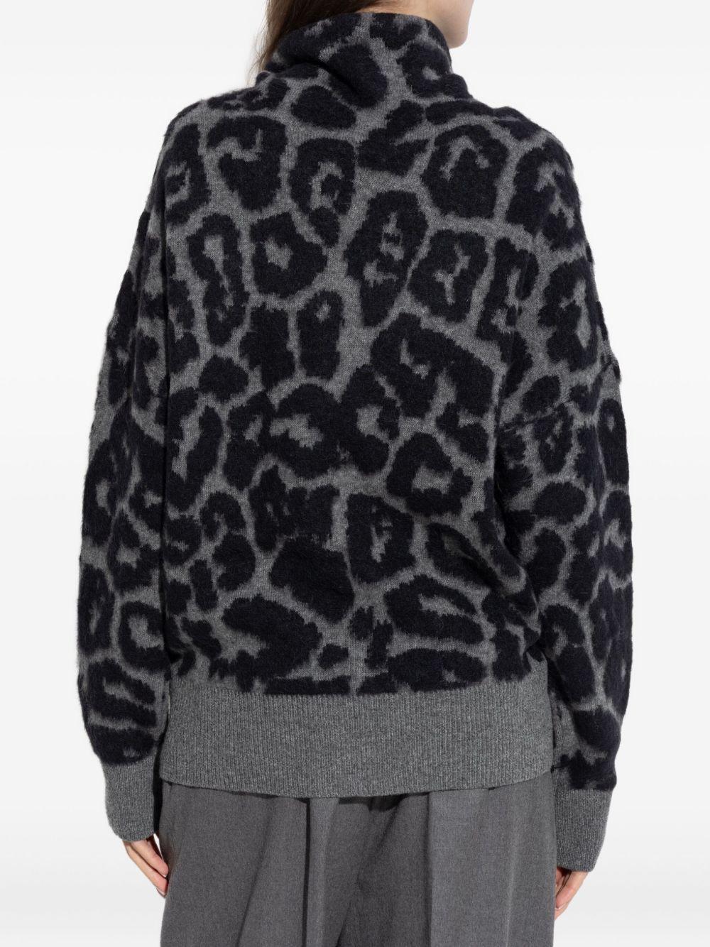 Jacquard leopard print turtleneck jumper 6K10543 S25901010 STELLA McCARTNEY 
