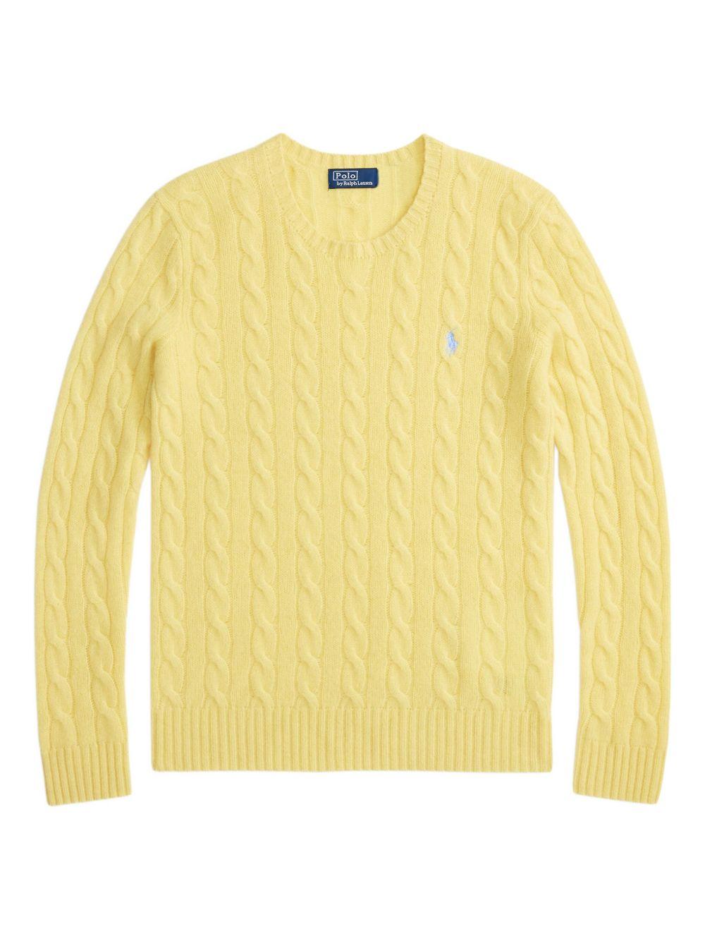 Cable Wool-Cashmere Crewneck Jumper 211971865007 FALLYELLOW POLO RALPH LAUREN 