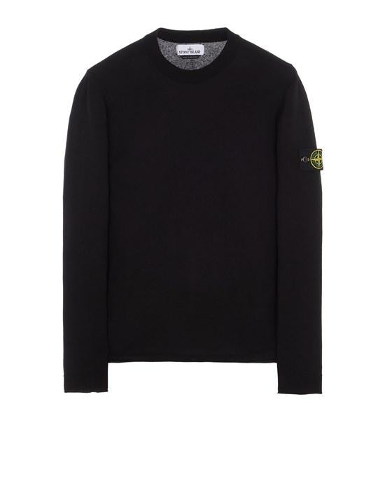 Black Crew neck sweater in raw cotton 1015532B9 A0029 STONE ISLAND 