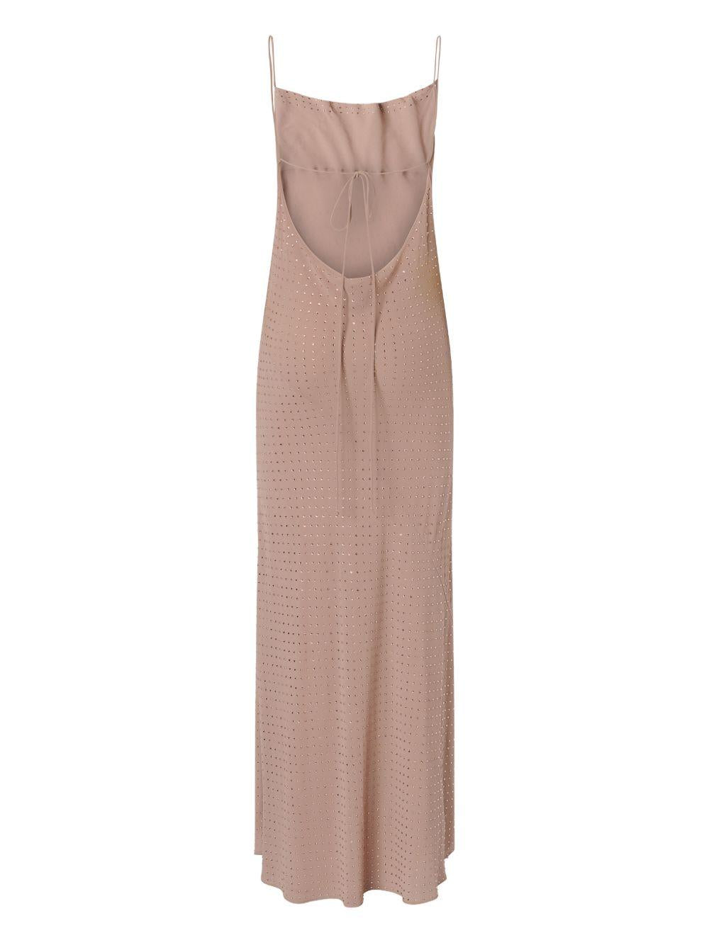 Long slip dress with rhinestones 106299 A32XQ24 PINKO 