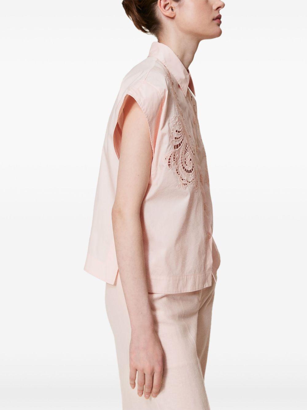 Poplin shirt with embroidery 251TP2171 00178 TWINSET 