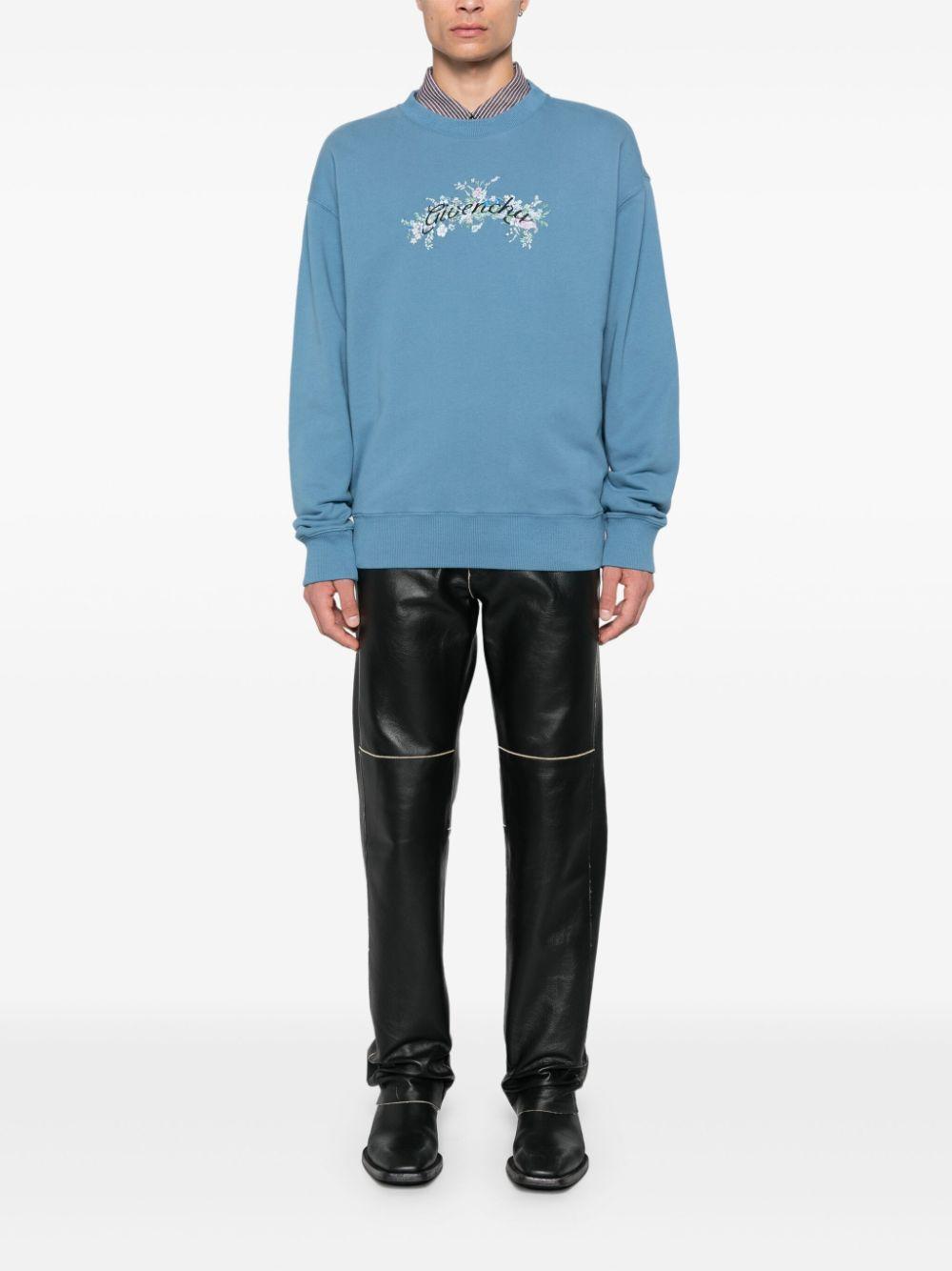 Logo-embroidered sweatshirt<BR/><BR/><BR/> BMJ0LC3YMU 495 GIVENCHY 