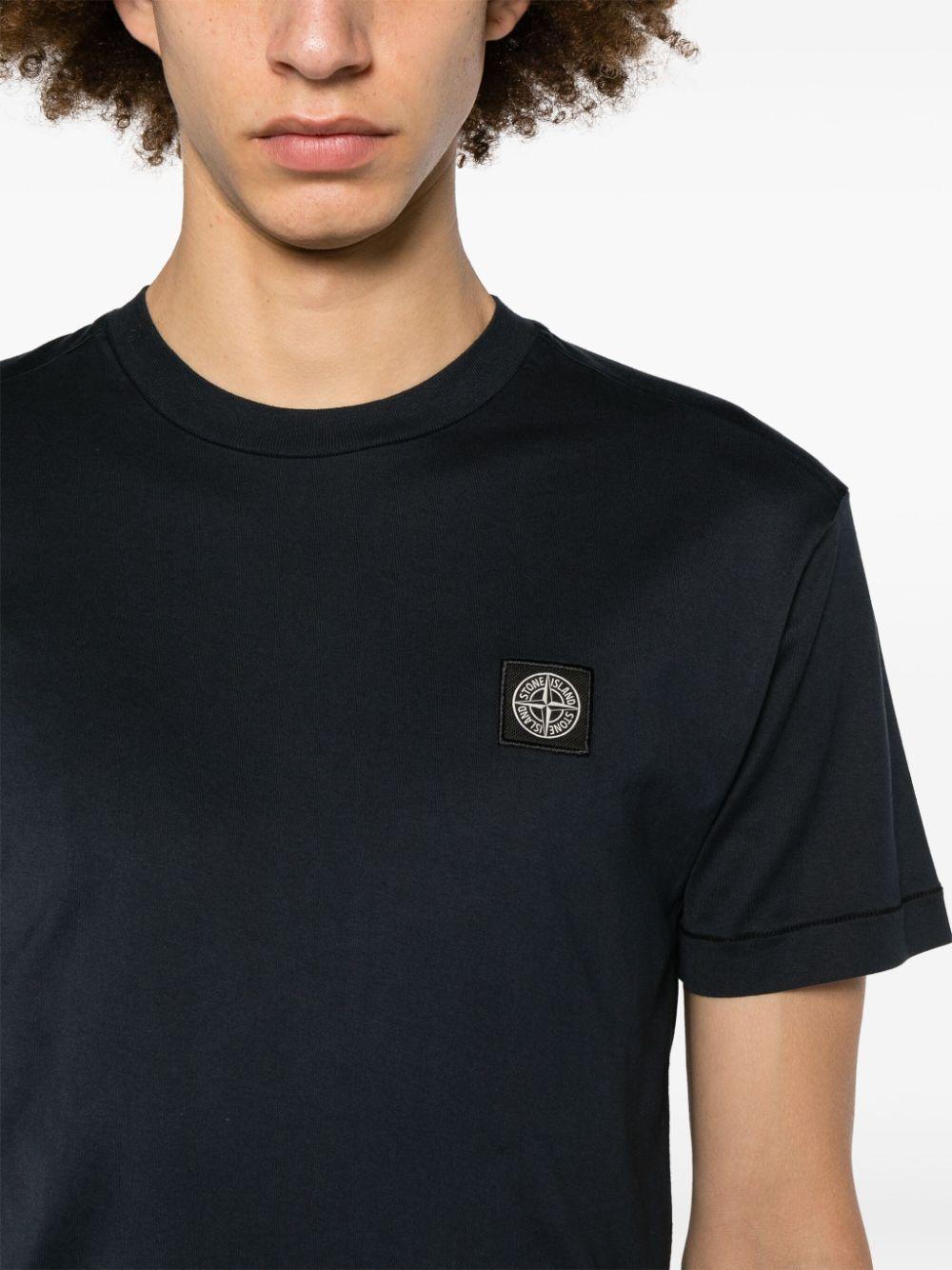Compass-patch cotton T-shirt<BR/><BR/><BR/> 2100039 S0013V0020 STONE ISLAND 