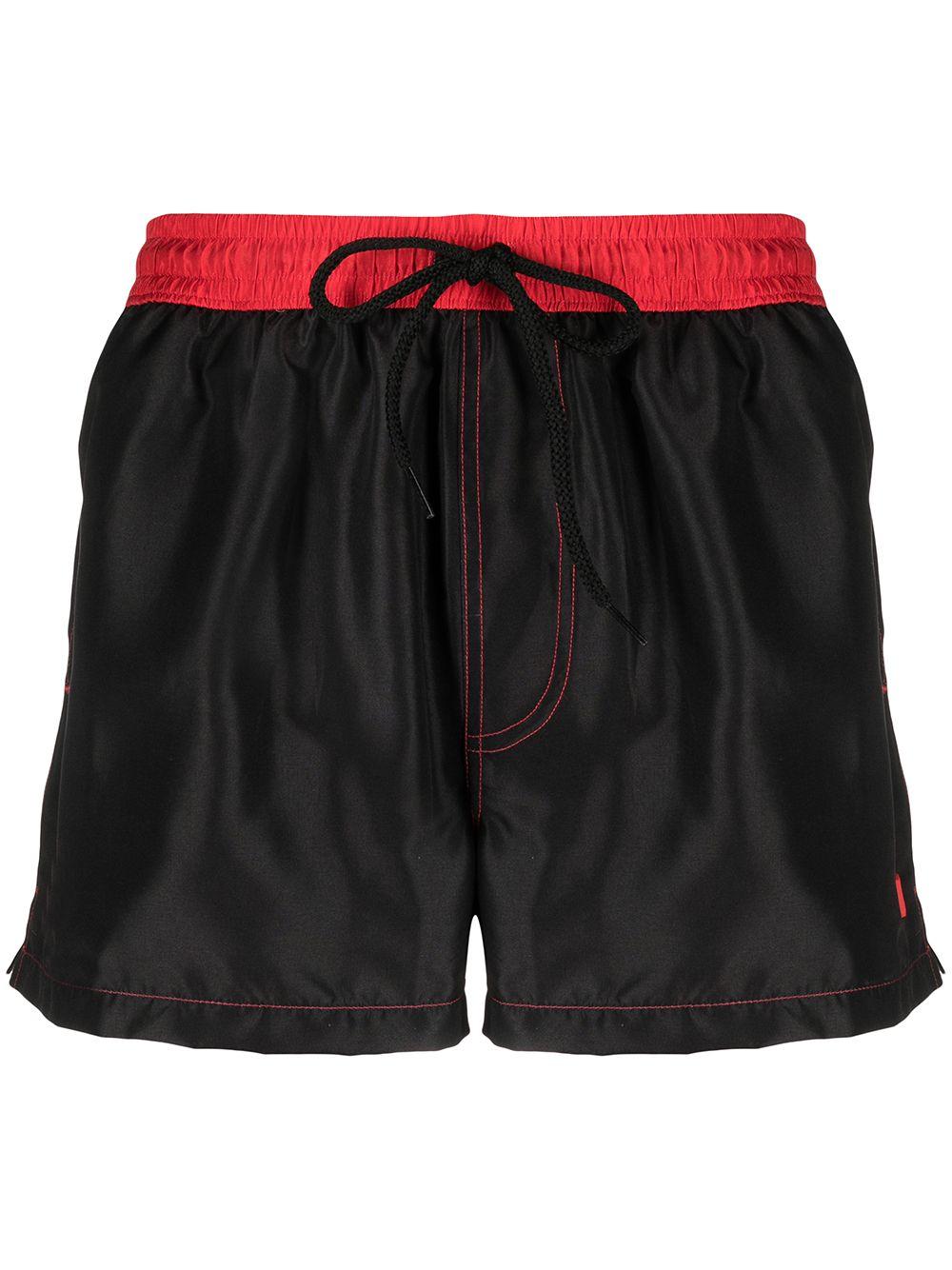 Red/black two-tone swim shorts CC94M050300 02 GCDS 