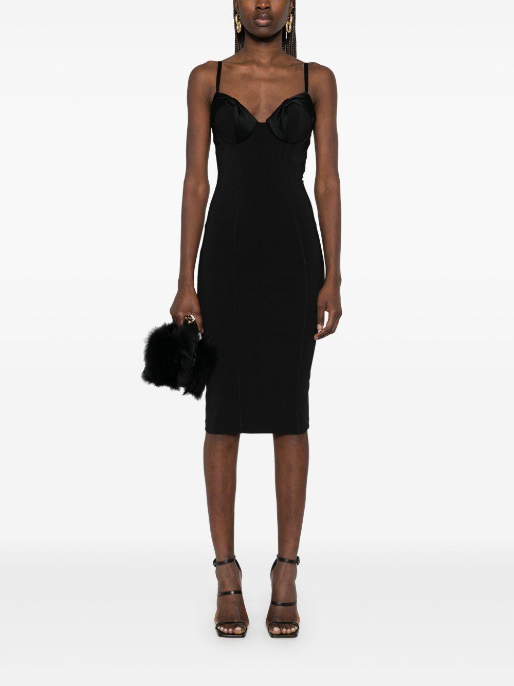 Satin-bows crepe mini dress<BR/><BR/><BR/> AB70251E2 110 ELISABETTA FRANCHI 