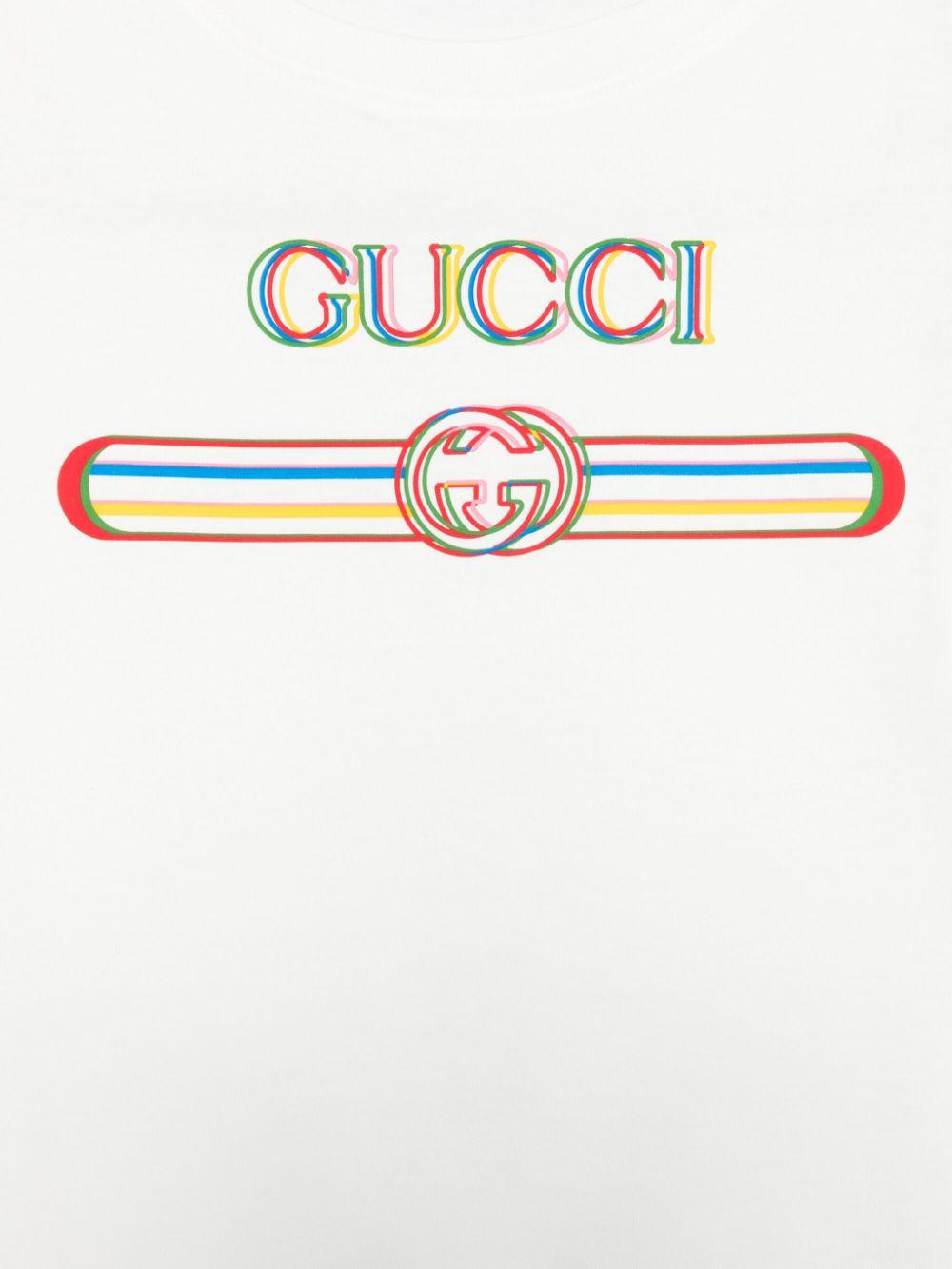 Multicolor logo T-shirt 575114 XJGZA9214 GUCCI KIDS 