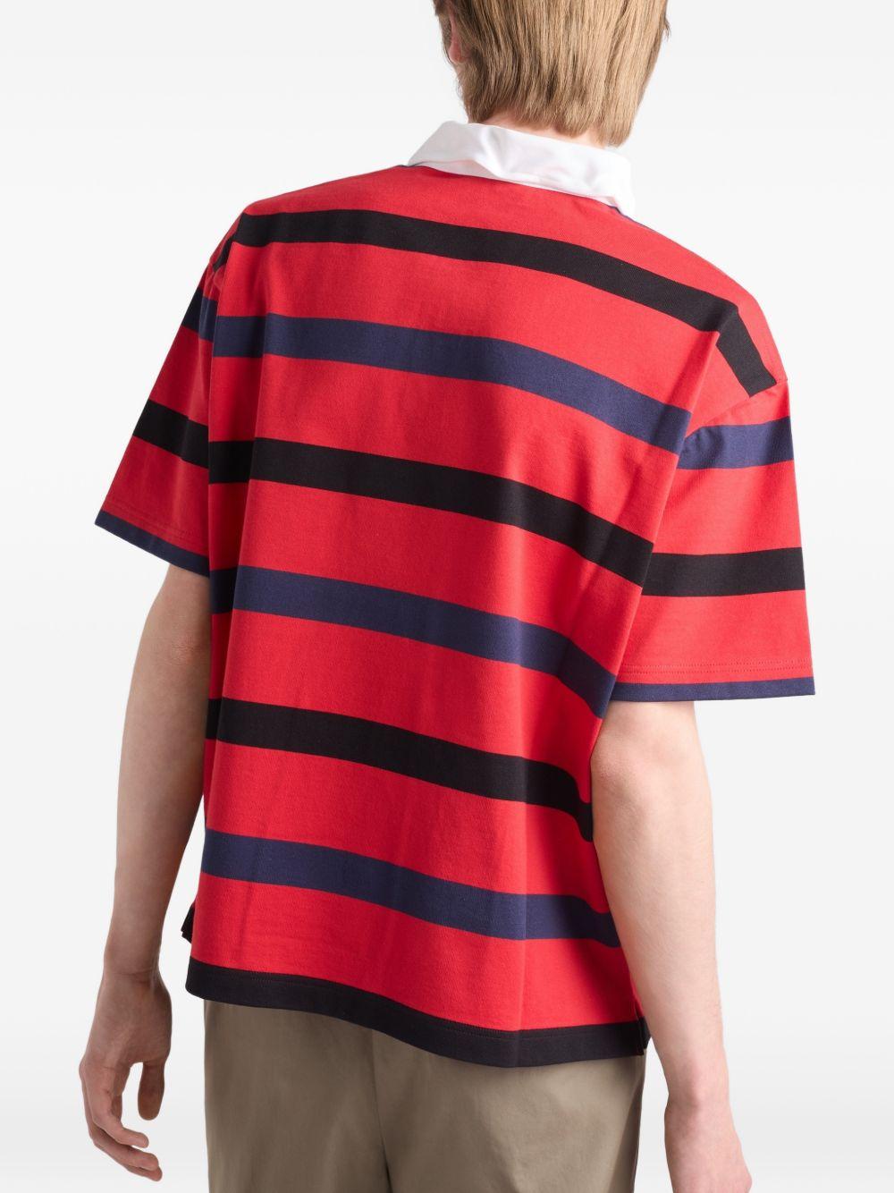 Short-sleeved cotton polo shirt UJN98919FA S-OOOF0E7D PRADA 