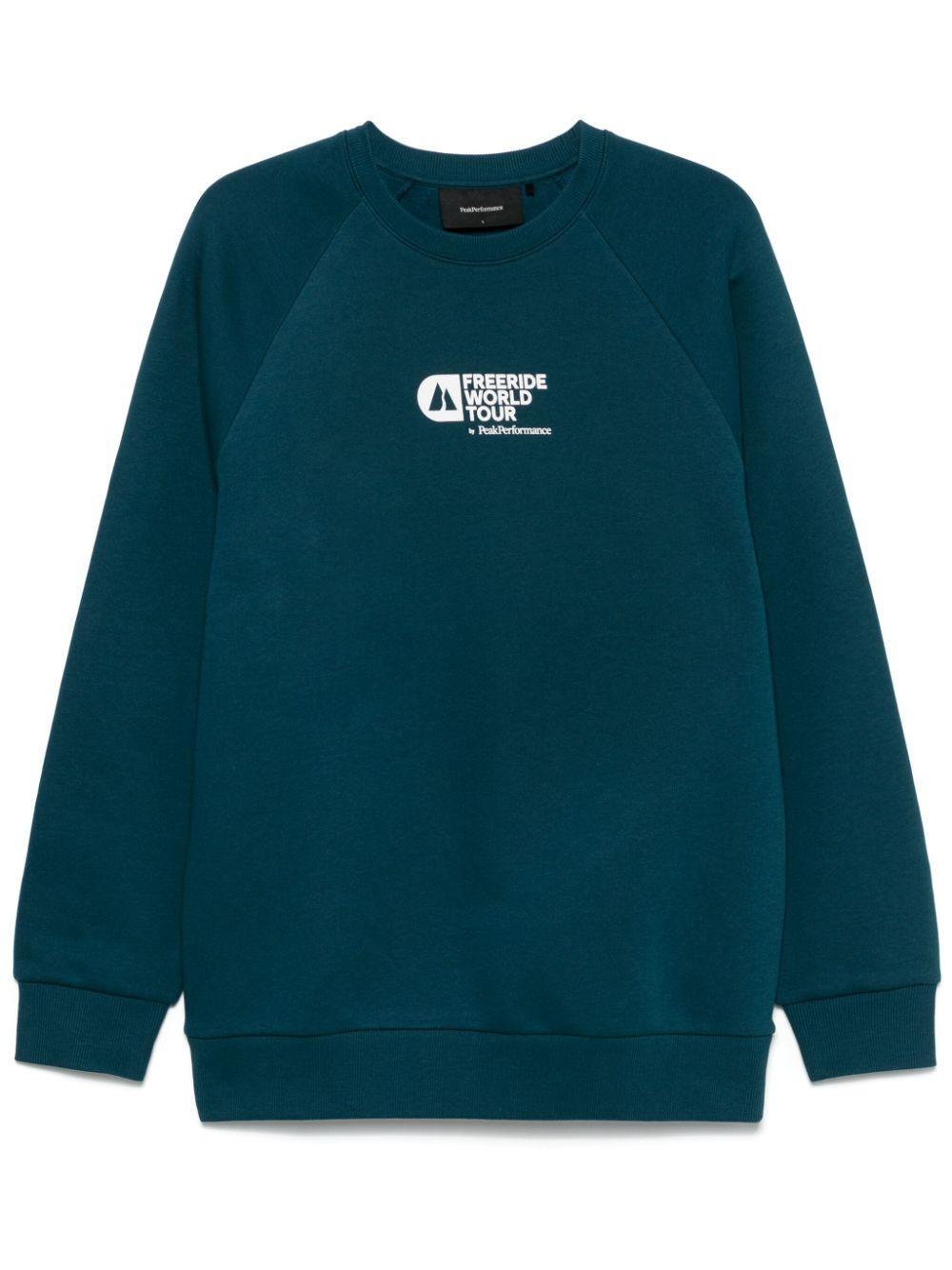 Logo crew-neck sweatshirt<BR/><BR/><BR/> G80014010 INFINITY TEEL PEAK PERFORMANCE 