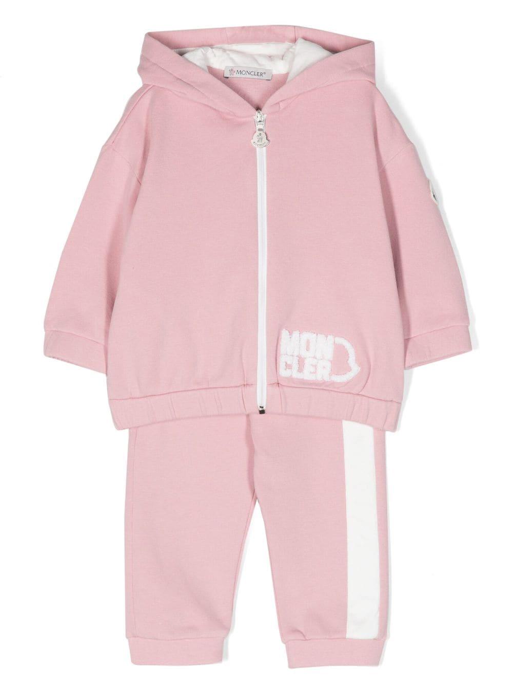 Logo-print knitted tracksuit set 8M00007 89A2352K MONCLER KIDS 