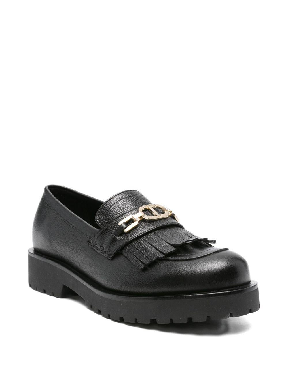 Platform Loafer with Metallic Logo 252TCP152 00006 TWINSET 