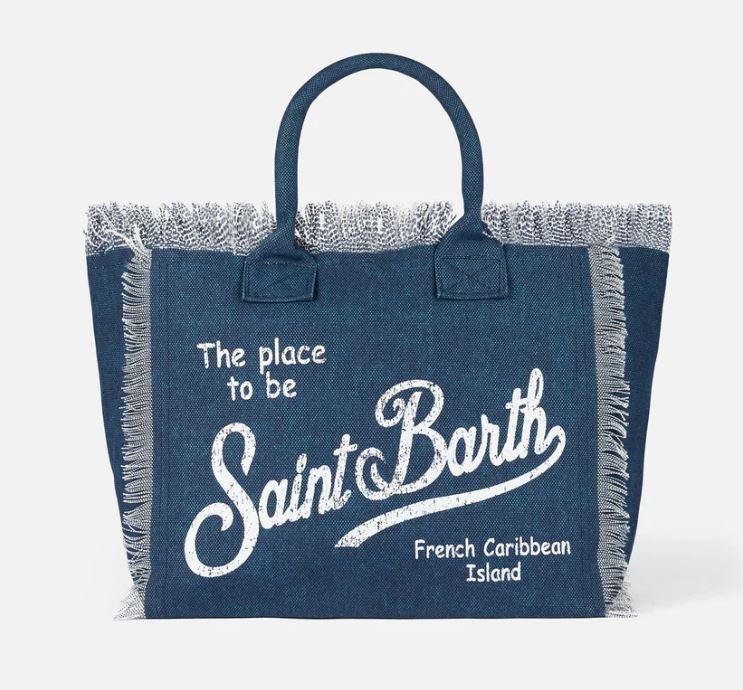 Vanitytote bag fringed VANITY 03274HINDIGO MC2 SAINT BARTH 